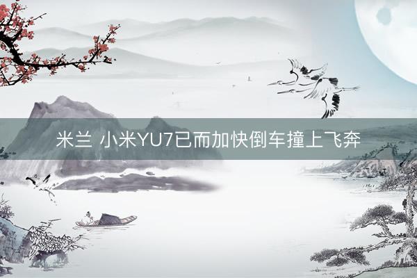 米兰 小米YU7已而加快倒车撞上飞奔